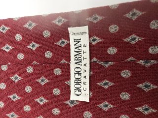 Corbata Giorgio Armani Seda Vintage Roja