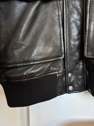 Chaqueta de Piel Zara Negra
