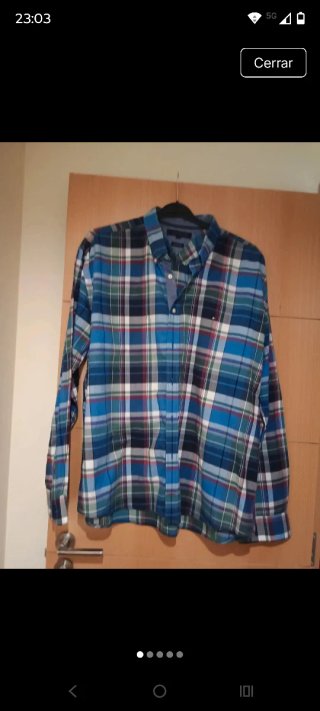Camisa Tommy Hilfiger Cuadros Azul y Verde