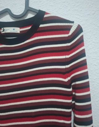 Vestido de punto a rayas