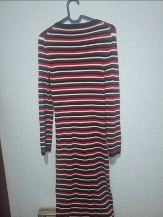 Vestido de punto a rayas