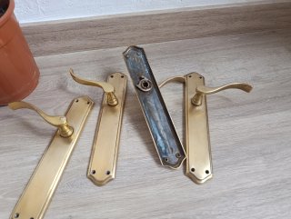 4 Manillas Doradas para Puerta