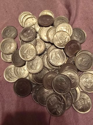 Monedas antiguas españolas Franco 50 PTAS 86 moned