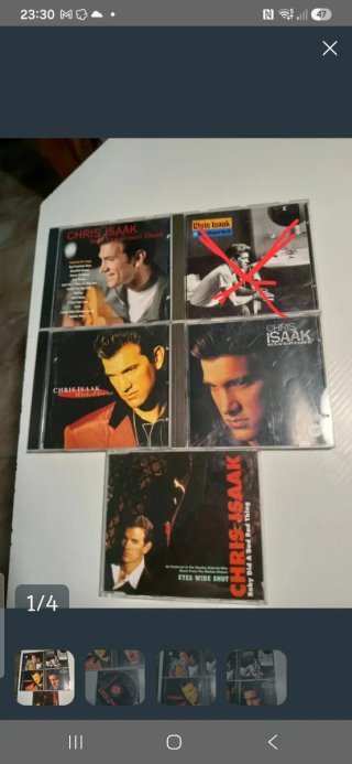 Lote 5 CDs Chris Isaak: San Francisco Days, Wicked