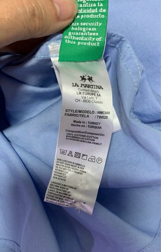 Camisa La Martina Polo Club Talla M