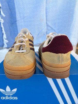Tênis Adidas Gazelle Bold Bege/Marrom
