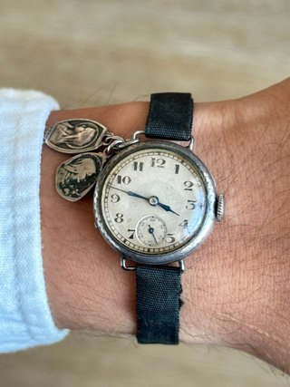 Reloj de Trinchera Militar – Plata de Ley – Suizo