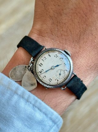 Reloj de Trinchera Militar – Plata de Ley – Suizo