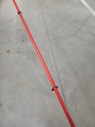 Caña de pescar telescópica azul