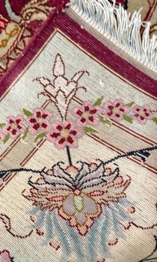 Alfombra Persa Tabriz Lana y Seda Única