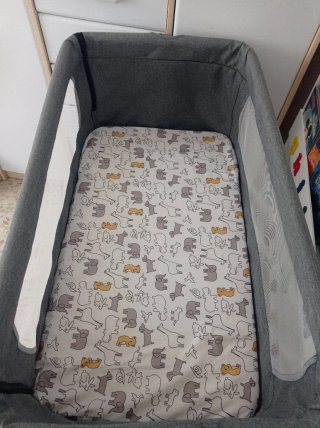 Cuna de colecho gris