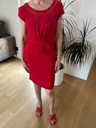 Vestido Bimba y Lola Rojo Talla XS