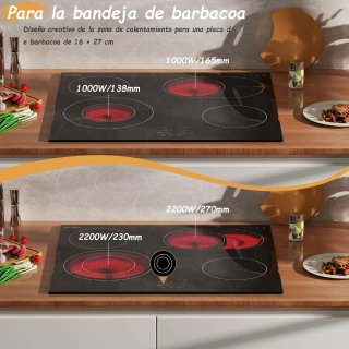 Placa Vitrocerámica Karinear 4 Fuegos
