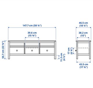 Mueble TV IKEA HEMNES Blanco/Madera