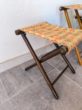 Taburetes vintage plegables (Set de 3)