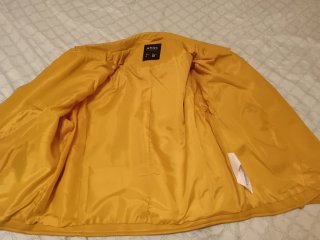 Chaqueta cuero sintético Lefties amarilla Talla L