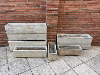 Jardineras piedra blanca diferentes medidas