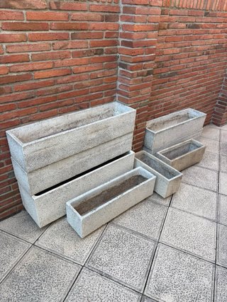 Jardineras piedra blanca diferentes medidas