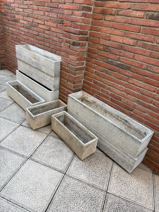 Jardineras piedra blanca diferentes medidas