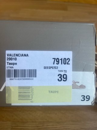 Alpargatas cuña ETIKA Talla 39
