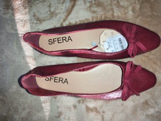 Manoletinas SFERA rojas con lazo