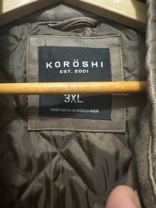 Cazadora Biker KOROSHI Marrón Talla 3 xl