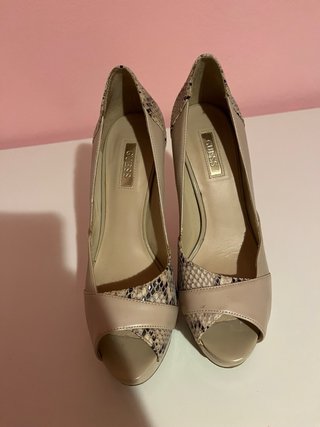 Guess Scarpe con Tacco Peep Toe Pitone