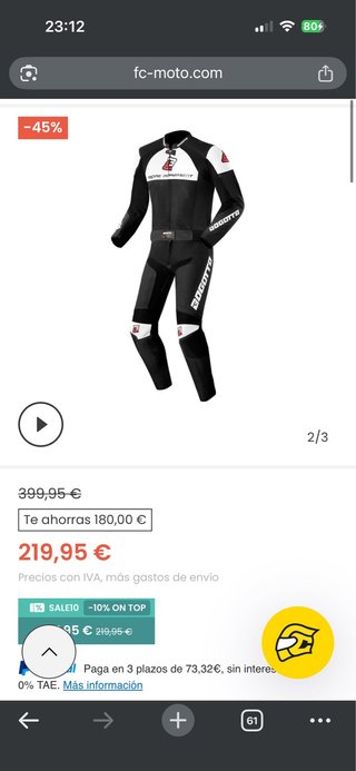 Mono de moto 2 piezas