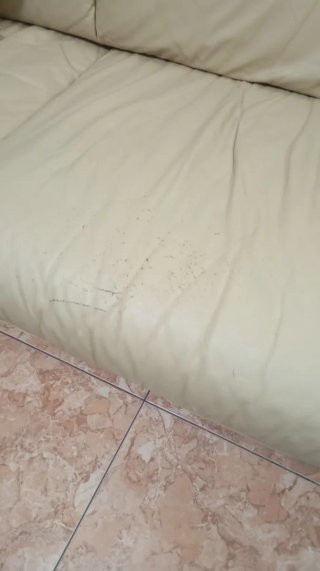 Sofá de piel 3+2 plazas beige