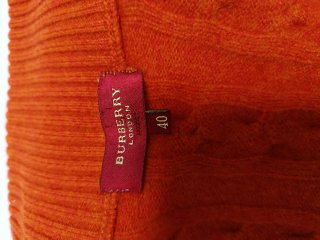 Chaqueta Burberry Lana y Pana Naranja