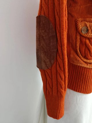 Chaqueta Burberry Lana y Pana Naranja