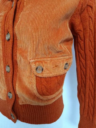 Chaqueta Burberry Lana y Pana Naranja