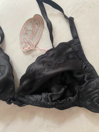 Reggiseno nero tg 1 in seta Armelle
