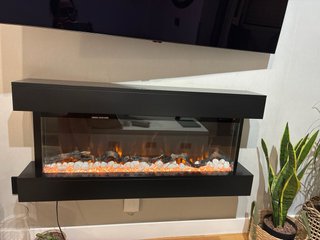 Chimenea Eléctrica Moderna Negra