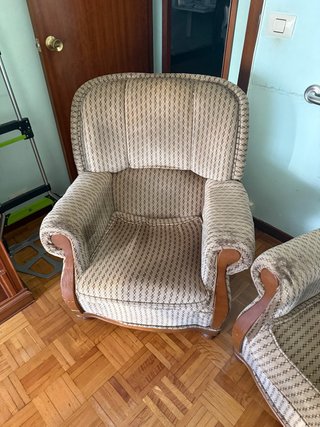 Sillón individual tela y madera OPCION DE COMPRA 2