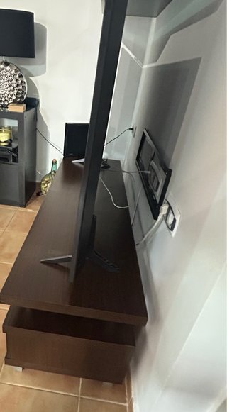 Mueble TV bajo + mueble alto + leja