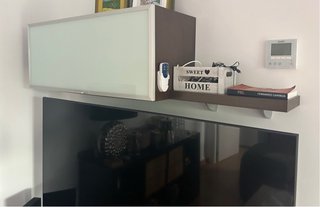 Mueble TV bajo + mueble alto + leja