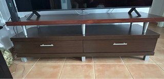 Mueble TV bajo + mueble alto + leja