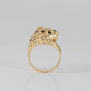 Anillo pantera oro 18k 750