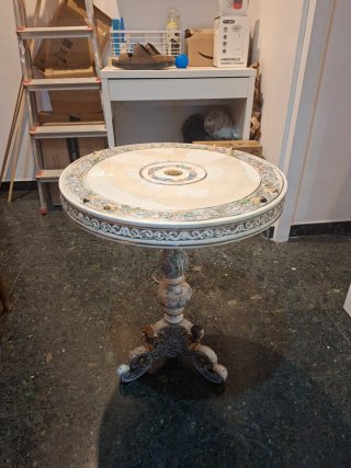 Mesita Auxiliar Porcelana Capodimonte Original Ita