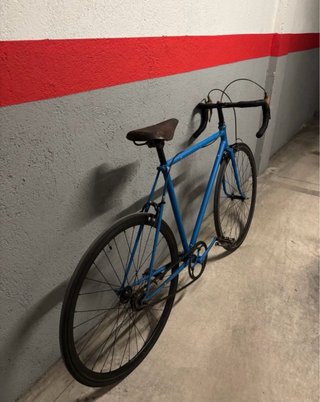 Bicicleta Clásica Azul Vintage Fixie