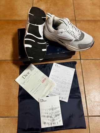 Zapatillas Dior B22 Grises y Blancas