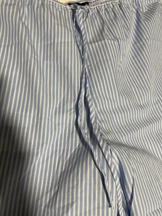 Pantalón ancho Zara Talla L Rayas Azules
