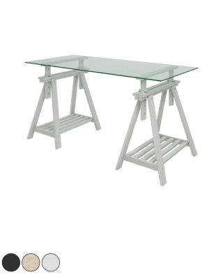 Mesa Escritorio IKEA Cristal y Madera
