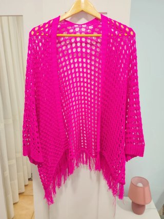 Chaqueta Fucsia Calada Talla Única, da talla