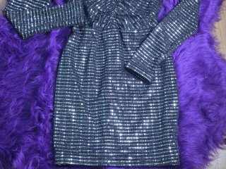Vestido lentejuelas manga larga