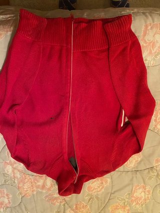 Chaqueta Roja Cremallera Mujer