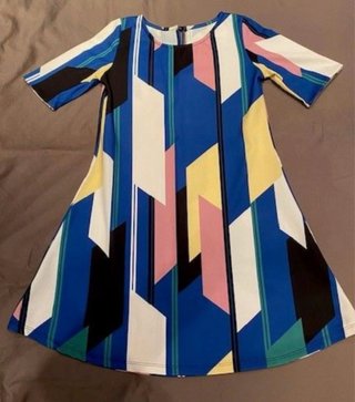 Vestido estampado geométrico