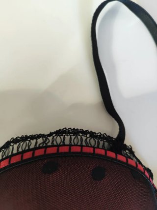 Sujetador Wonderbra Multiposición Negro Rojo