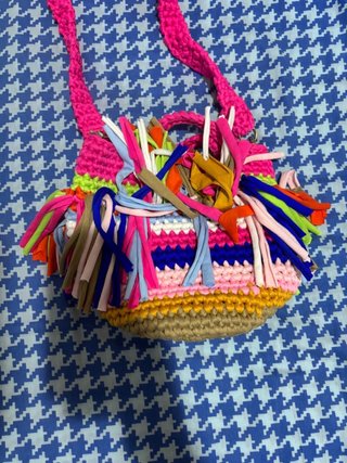 Borsa uncinetto artigianale multicolor